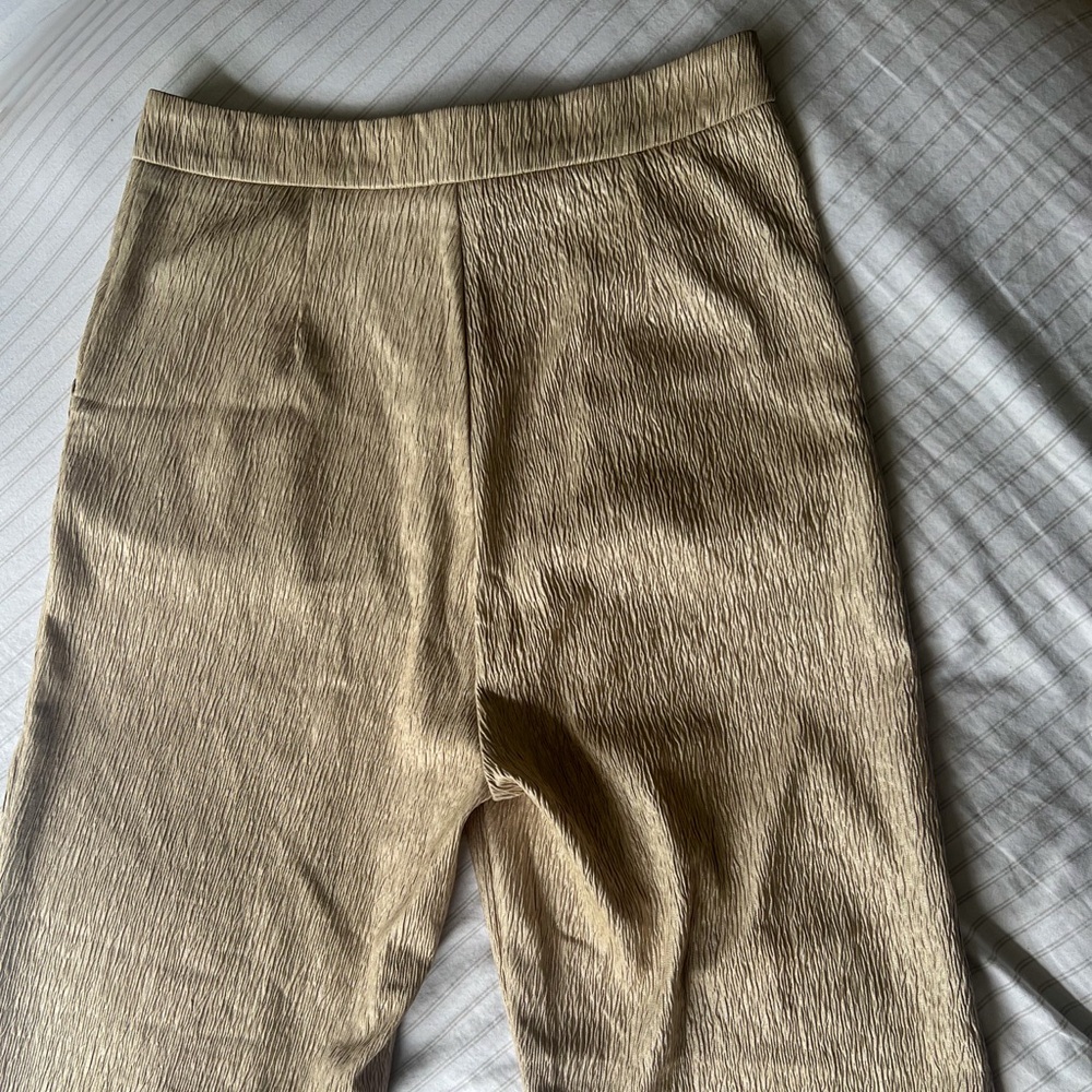 Gold Textured Pants